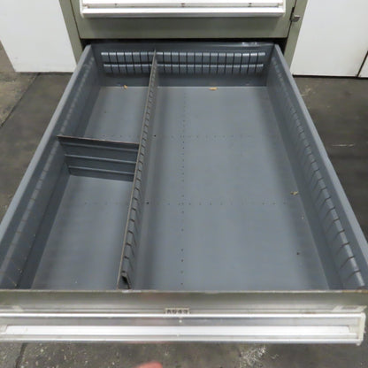 Stanley Vidmar 8 Drawer Small Parts Tools Storage Shop Cabinet 22.5" x 28" x 59"