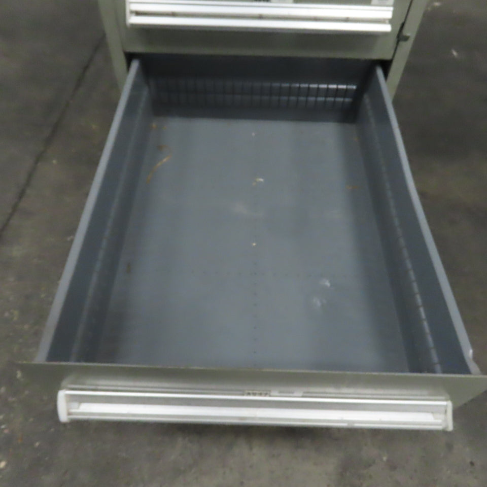 Stanley Vidmar 8 Drawer Small Parts Tools Storage Shop Cabinet 22.5" x 28" x 59"