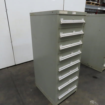 Stanley Vidmar 8 Drawer Small Parts Tools Storage Shop Cabinet 22.5" x 28" x 59"
