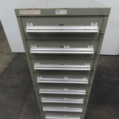 Stanley Vidmar 8 Drawer Small Parts Tools Storage Shop Cabinet 22.5" x 28" x 59"