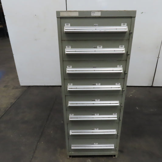 Stanley Vidmar 8 Drawer Small Parts Tools Storage Shop Cabinet 22.5" x 28" x 59"