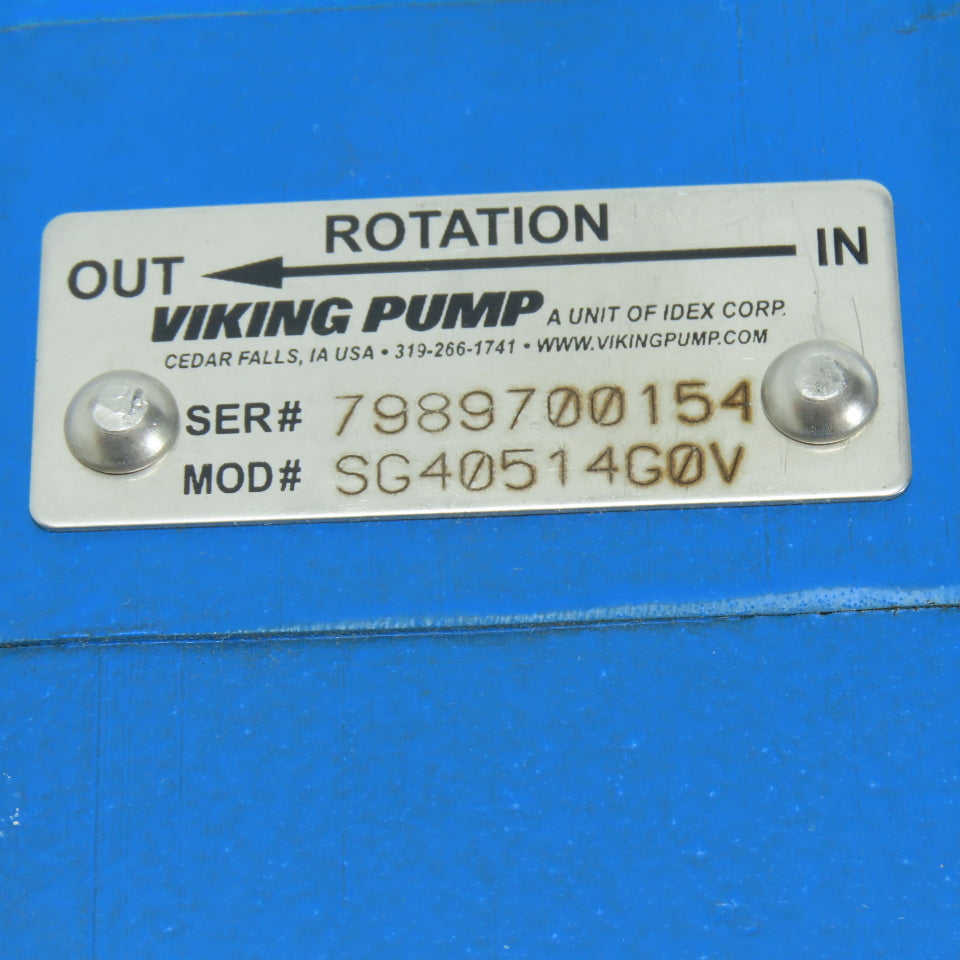 Viking Pump SG40514G0V Internal Gear Pump SG Series
