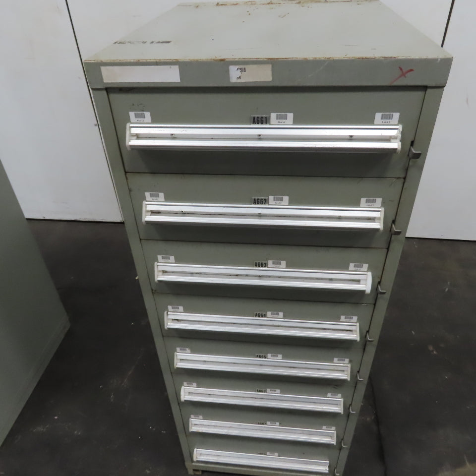 8 Drawer Small Parts Tools Storage Shop Cabinet 22.5" x 28" x 59"