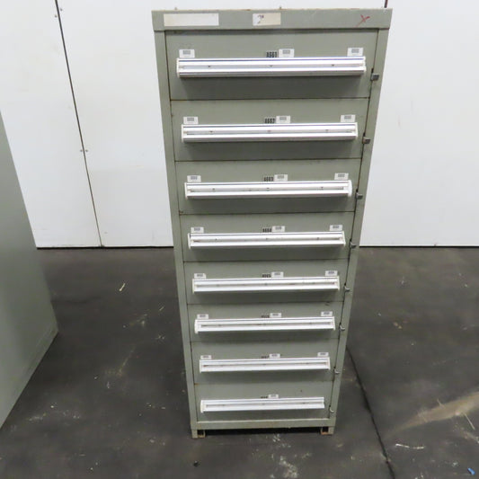8 Drawer Small Parts Tools Storage Shop Cabinet 22.5" x 28" x 59"