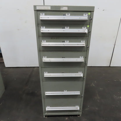 7 Drawer Small Parts Tools Storage Shop Cabinet 22.5" x 28" x 59"