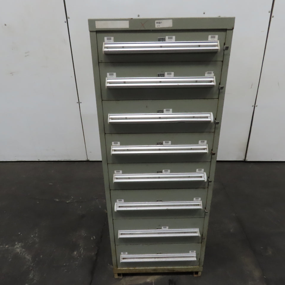 8 Drawer Small Parts Tools Storage Shop Cabinet 22.5" x 28" x 59"