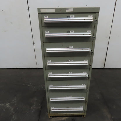 8 Drawer Small Parts Tools Storage Shop Cabinet 22.5" x 28" x 59"