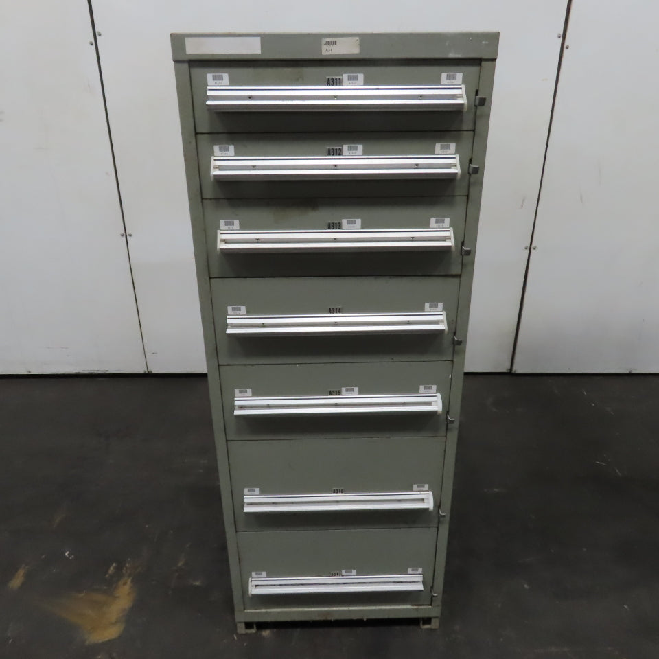 7 Drawer Small Parts Tools Storage Shop Cabinet 22.5" x 28" x 59"