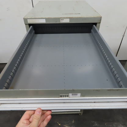 Stanley Vidmar 7 Drawer Small Parts Tools Storage Shop Cabinet 22.5" x 28" x 59"
