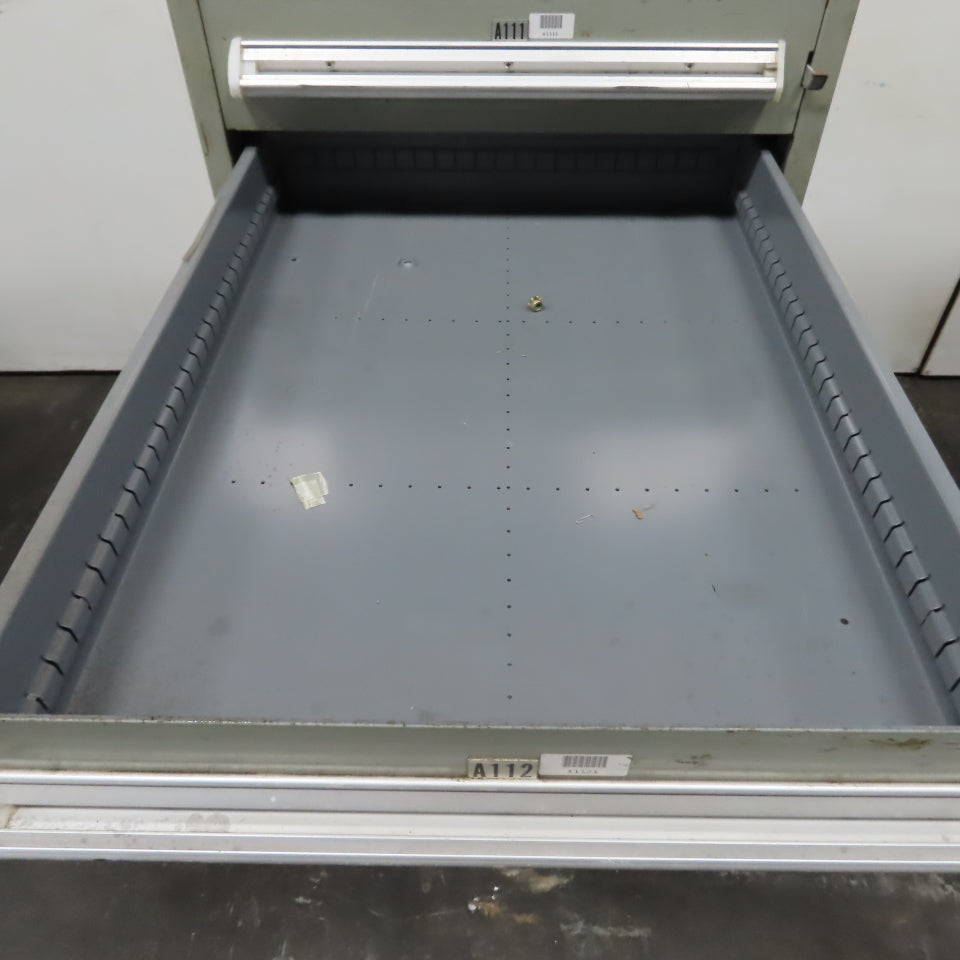 Stanley Vidmar 7 Drawer Small Parts Tools Storage Shop Cabinet 22.5" x 28" x 59"