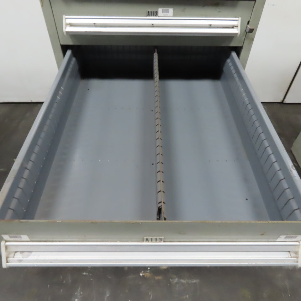 Stanley Vidmar 7 Drawer Small Parts Tools Storage Shop Cabinet 22.5" x 28" x 59"