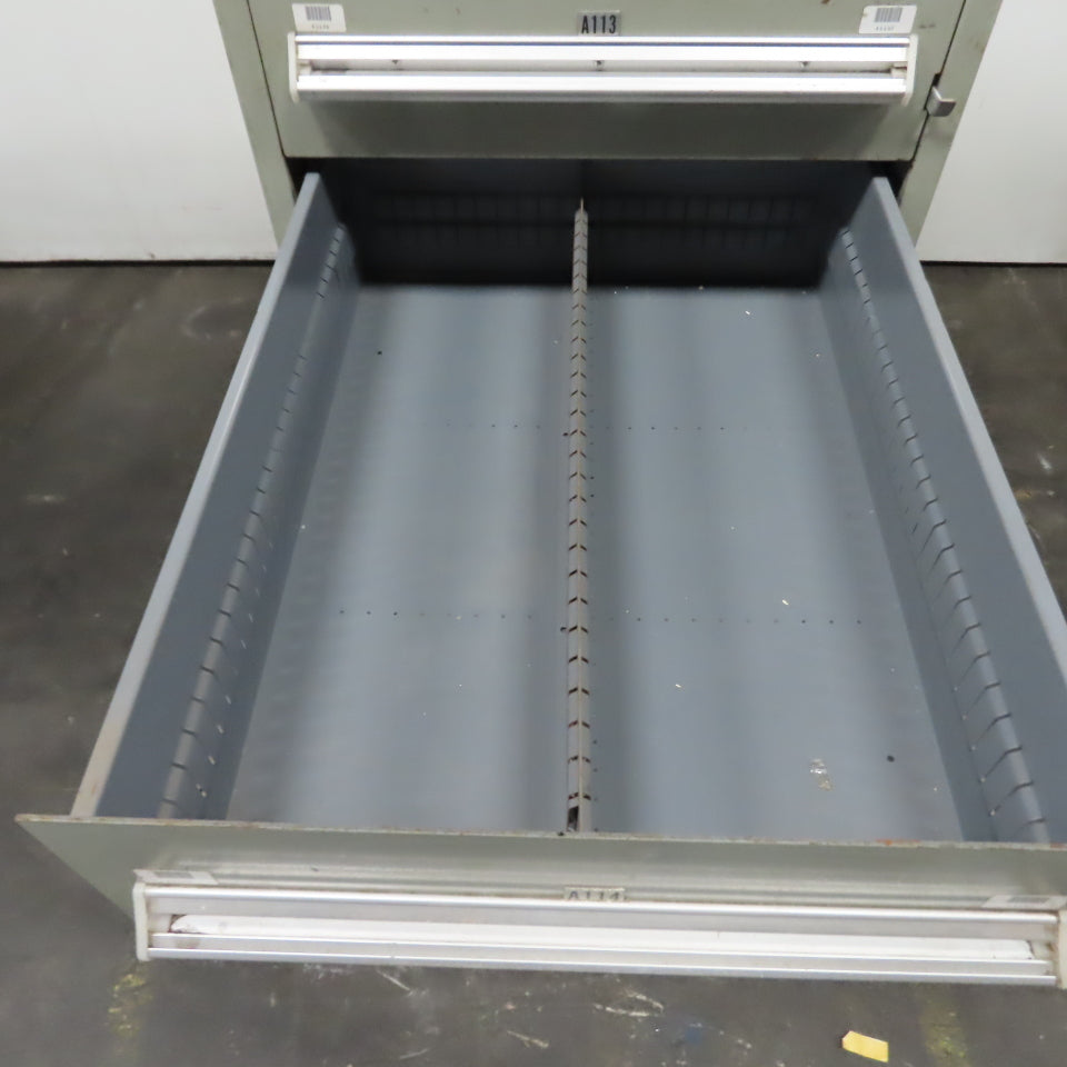 Stanley Vidmar 7 Drawer Small Parts Tools Storage Shop Cabinet 22.5" x 28" x 59"