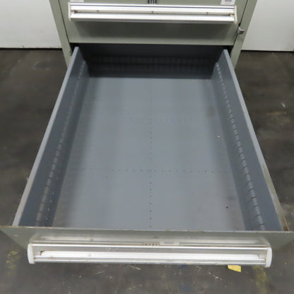Stanley Vidmar 7 Drawer Small Parts Tools Storage Shop Cabinet 22.5" x 28" x 59"