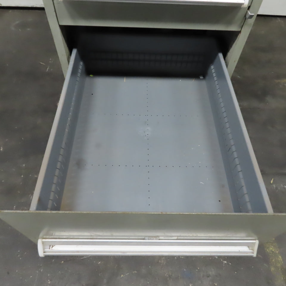 Stanley Vidmar 7 Drawer Small Parts Tools Storage Shop Cabinet 22.5" x 28" x 59"