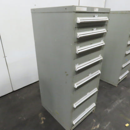 Stanley Vidmar 7 Drawer Small Parts Tools Storage Shop Cabinet 22.5" x 28" x 59"