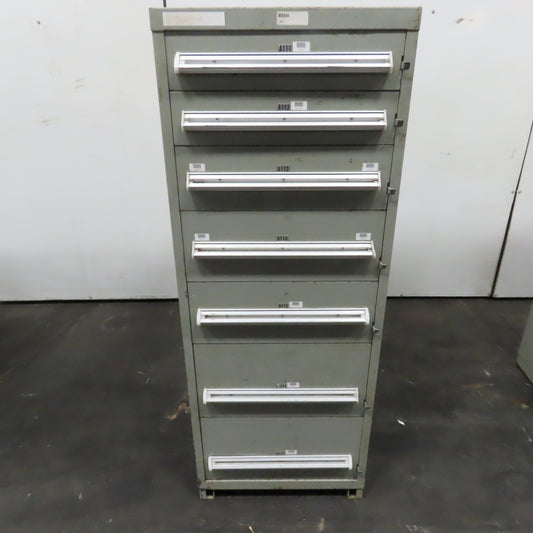 Stanley Vidmar 7 Drawer Small Parts Tools Storage Shop Cabinet 22.5" x 28" x 59"