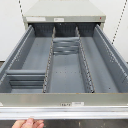 Stanley Vidmar 8 Drawer Small Parts Tools Storage Shop Cabinet 22.5" x 28" x 59"