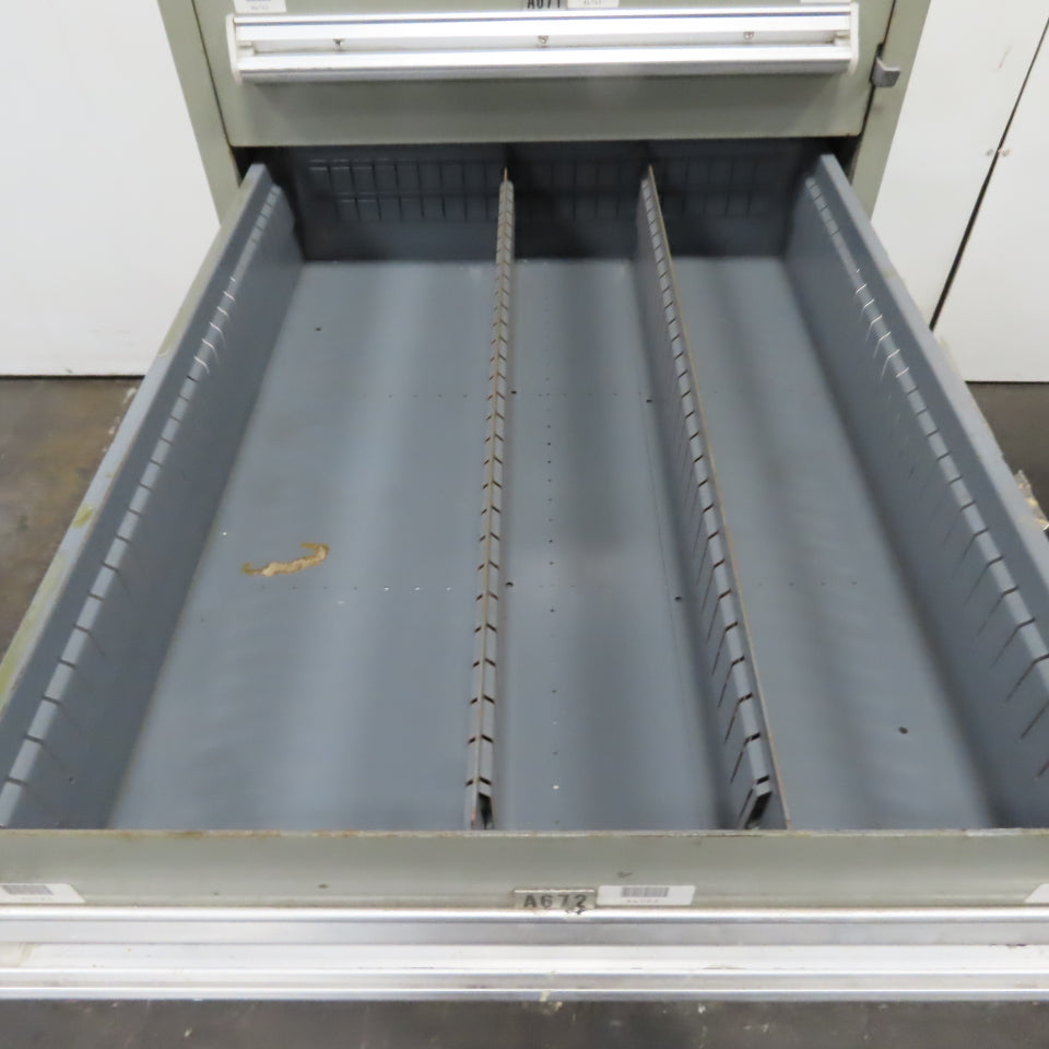 Stanley Vidmar 8 Drawer Small Parts Tools Storage Shop Cabinet 22.5" x 28" x 59"