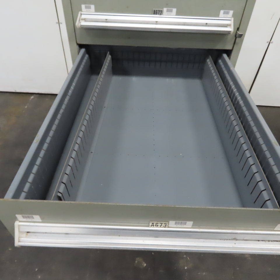 Stanley Vidmar 8 Drawer Small Parts Tools Storage Shop Cabinet 22.5" x 28" x 59"
