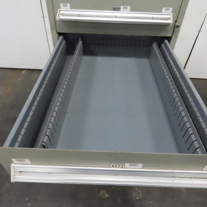 Stanley Vidmar 8 Drawer Small Parts Tools Storage Shop Cabinet 22.5" x 28" x 59"