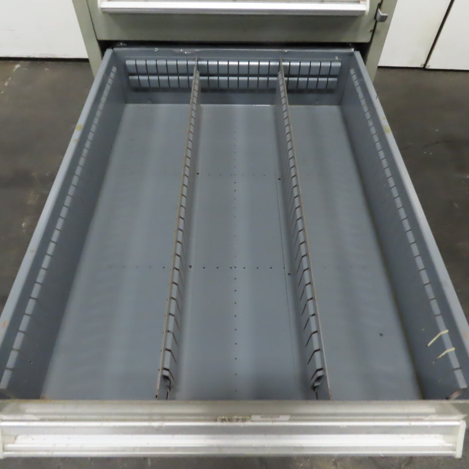 Stanley Vidmar 8 Drawer Small Parts Tools Storage Shop Cabinet 22.5" x 28" x 59"