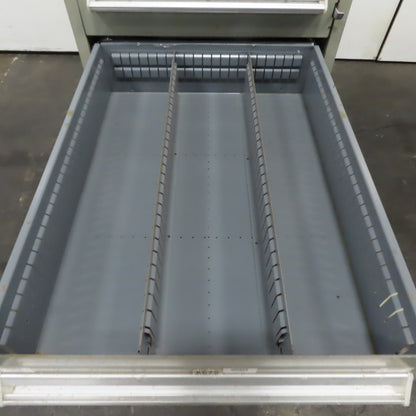 Stanley Vidmar 8 Drawer Small Parts Tools Storage Shop Cabinet 22.5" x 28" x 59"