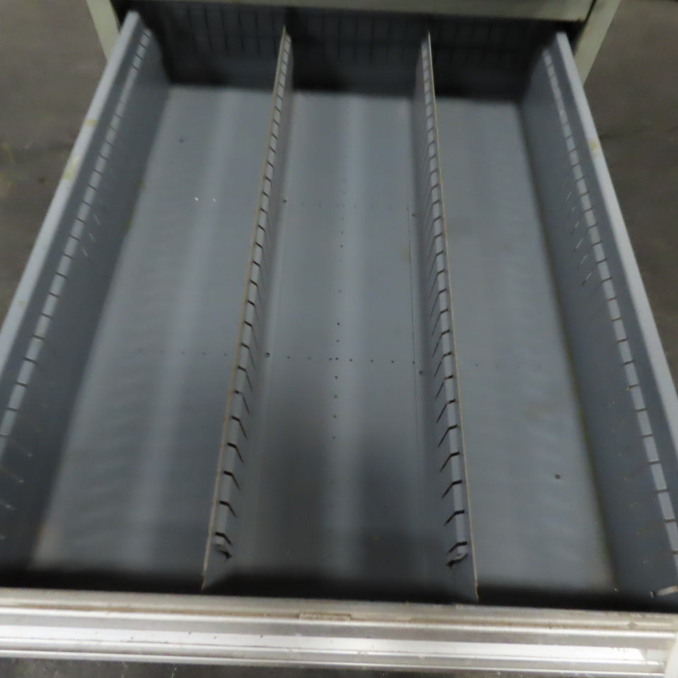Stanley Vidmar 8 Drawer Small Parts Tools Storage Shop Cabinet 22.5" x 28" x 59"
