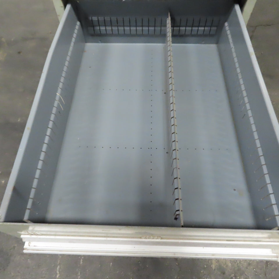Stanley Vidmar 8 Drawer Small Parts Tools Storage Shop Cabinet 22.5" x 28" x 59"
