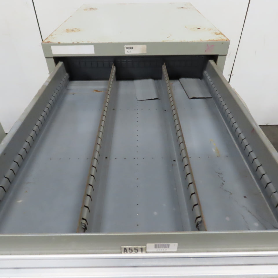Stanley Vidmar 8 Drawer Small Parts Tools Storage Shop Cabinet 22.5" x 28" x 59"