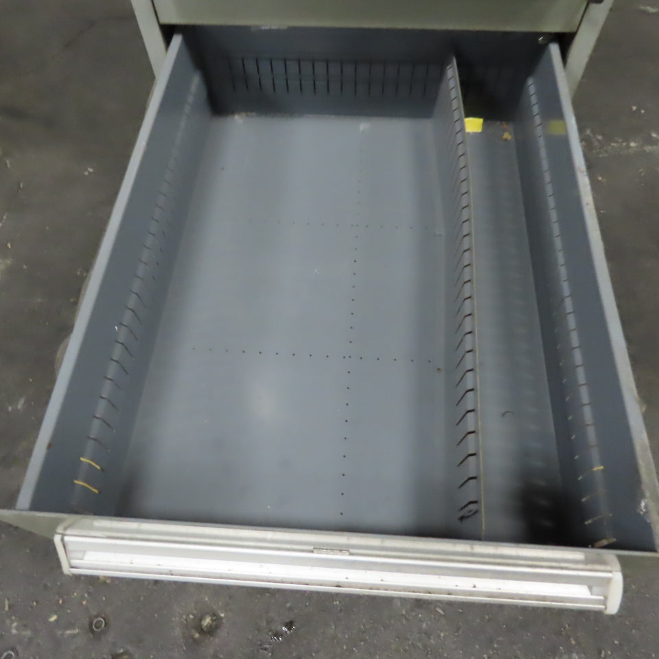 Stanley Vidmar 8 Drawer Small Parts Tools Storage Shop Cabinet 22.5" x 28" x 59"