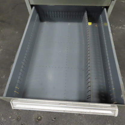 Stanley Vidmar 8 Drawer Small Parts Tools Storage Shop Cabinet 22.5" x 28" x 59"