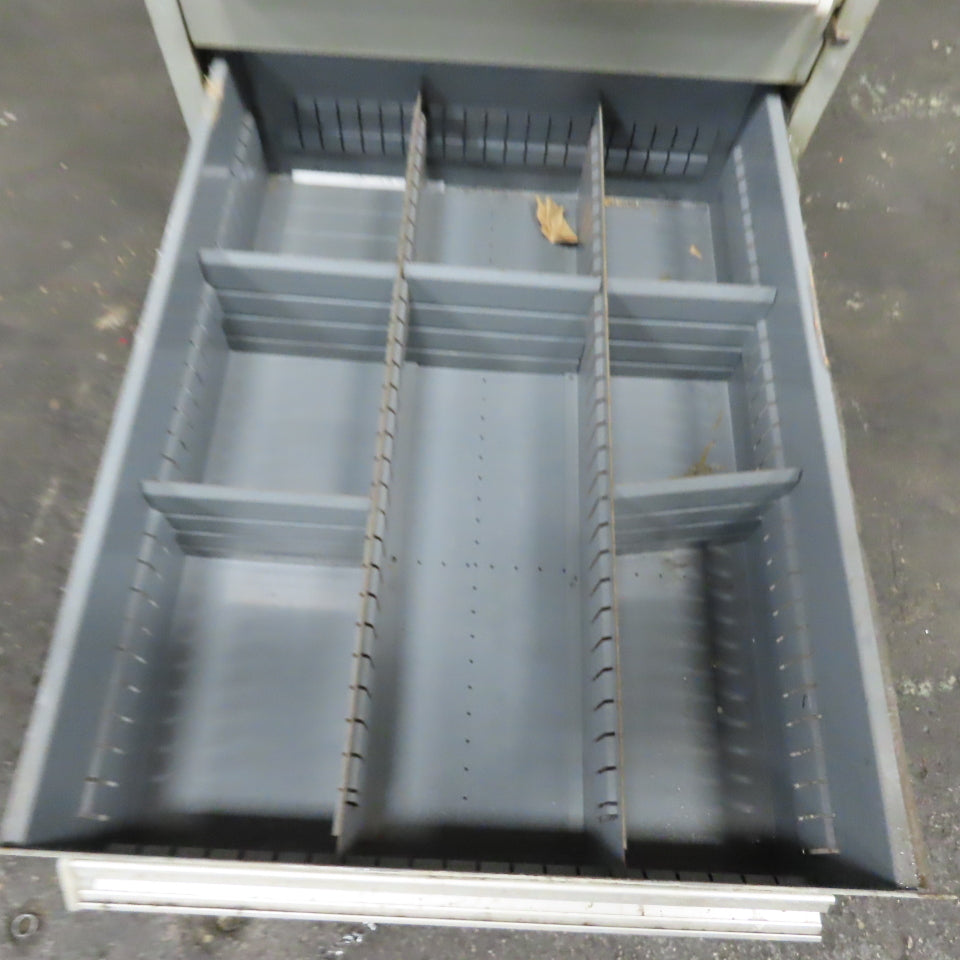 Stanley Vidmar 8 Drawer Small Parts Tools Storage Shop Cabinet 22.5" x 28" x 59"