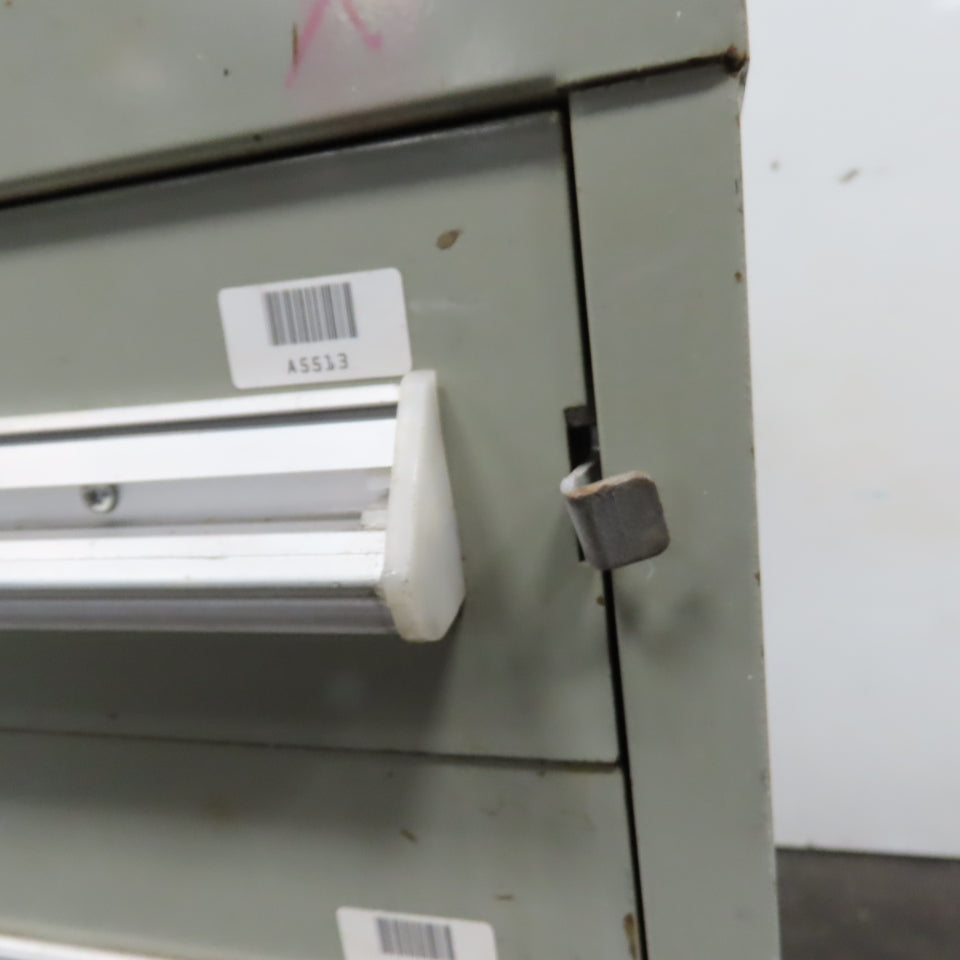 Stanley Vidmar 8 Drawer Small Parts Tools Storage Shop Cabinet 22.5" x 28" x 59"