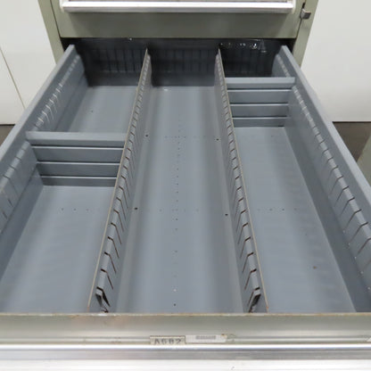 Stanley Vidmar 8 Drawer Small Parts Tools Storage Shop Cabinet 22.5" x 28" x 59"