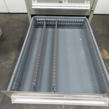 Stanley Vidmar 8 Drawer Small Parts Tools Storage Shop Cabinet 22.5" x 28" x 59"