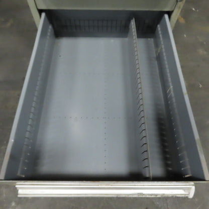 Stanley Vidmar 8 Drawer Small Parts Tools Storage Shop Cabinet 22.5" x 28" x 59"