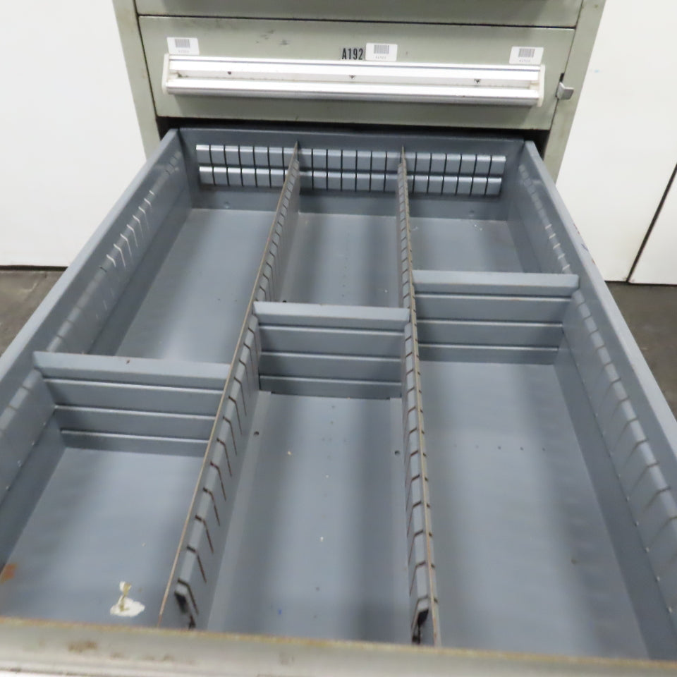 Stanley Vidmar 7 Drawer Small Parts Tools Storage Shop Cabinet 22.5" x 28" x 59"