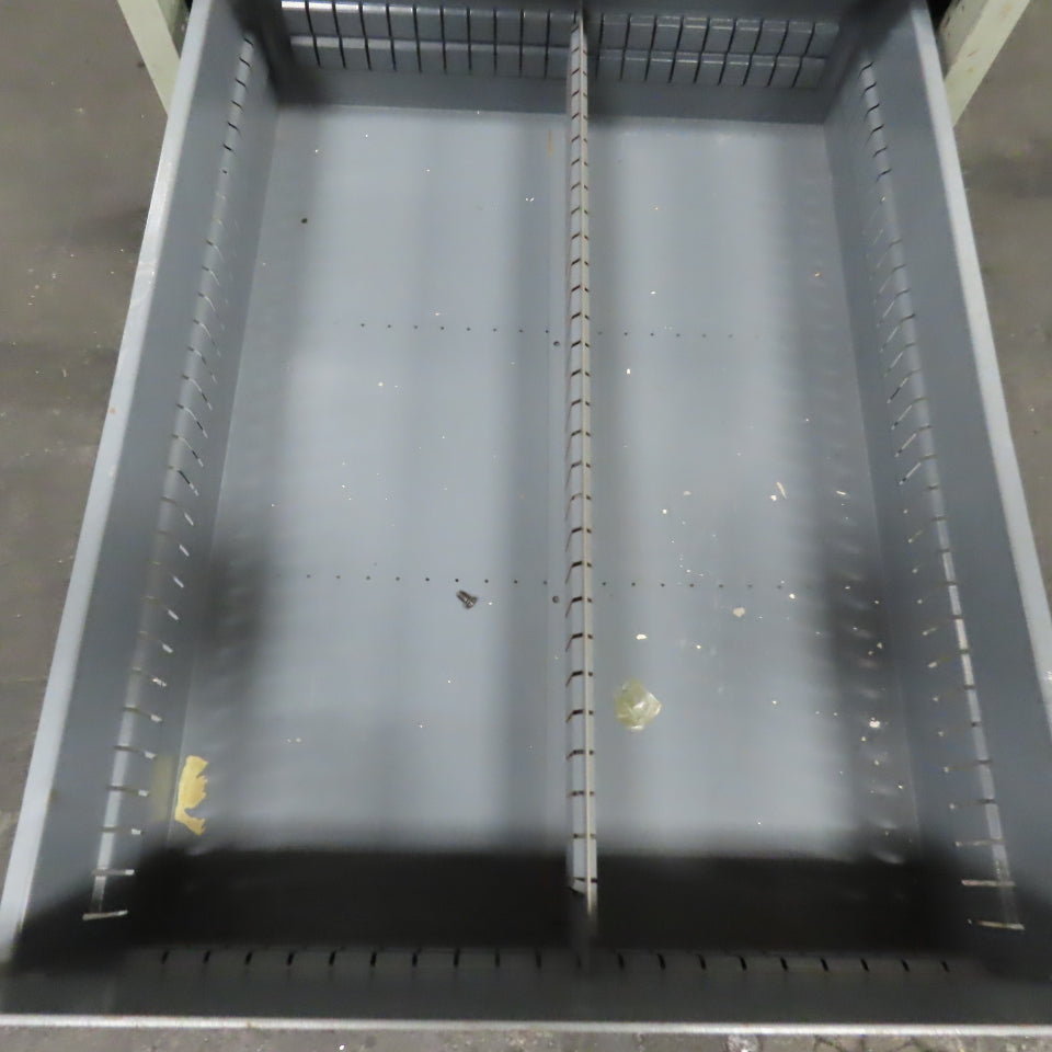 Stanley Vidmar 7 Drawer Small Parts Tools Storage Shop Cabinet 22.5" x 28" x 59"