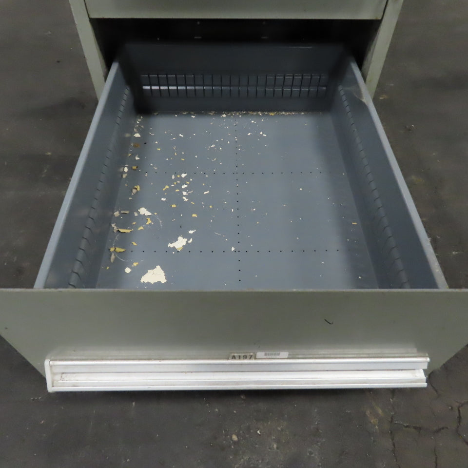 Stanley Vidmar 7 Drawer Small Parts Tools Storage Shop Cabinet 22.5" x 28" x 59"