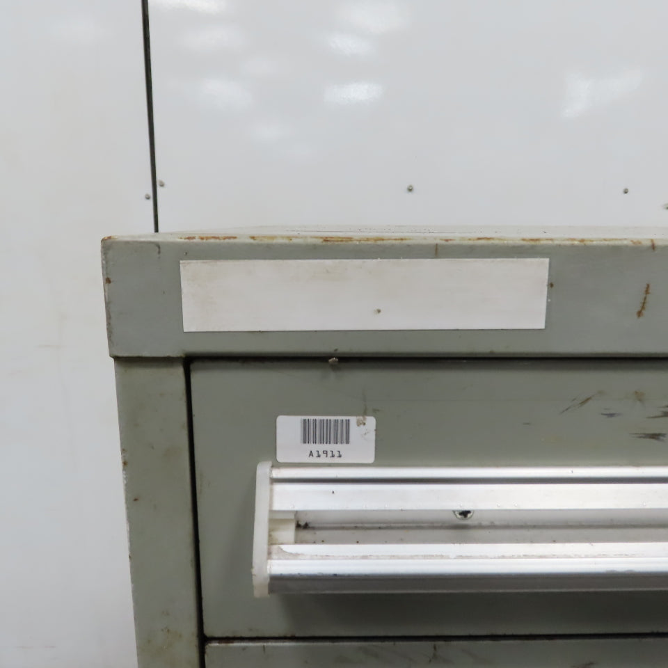 Stanley Vidmar 7 Drawer Small Parts Tools Storage Shop Cabinet 22.5" x 28" x 59"