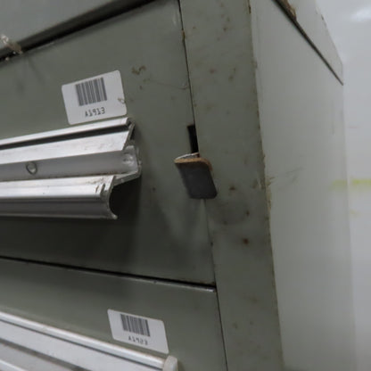 Stanley Vidmar 7 Drawer Small Parts Tools Storage Shop Cabinet 22.5" x 28" x 59"