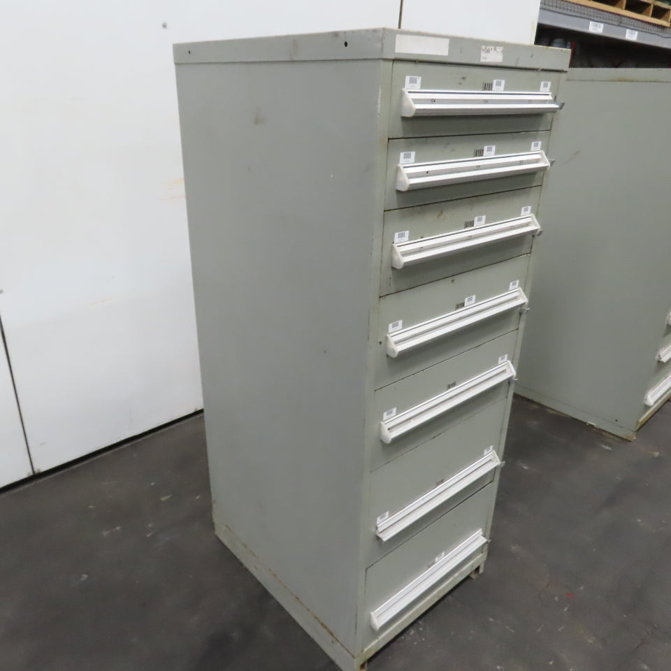Stanley Vidmar 7 Drawer Small Parts Tools Storage Shop Cabinet 22.5" x 28" x 59"