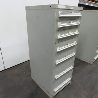Stanley Vidmar 7 Drawer Small Parts Tools Storage Shop Cabinet 22.5" x 28" x 59"
