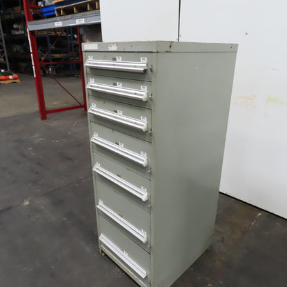 Stanley Vidmar 7 Drawer Small Parts Tools Storage Shop Cabinet 22.5" x 28" x 59"