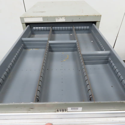 Stanley Vidmar 7 Drawer Small Parts Tools Storage Shop Cabinet 22.5" x 28" x 59"