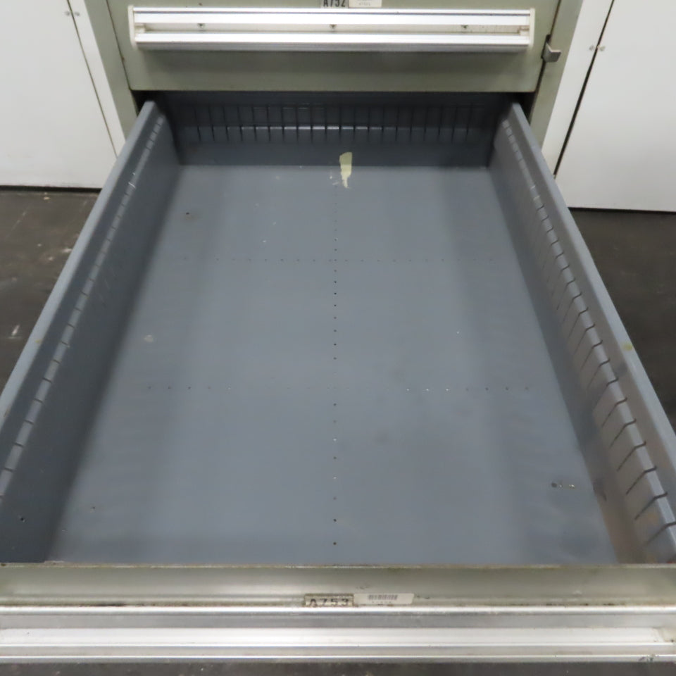 Stanley Vidmar 8 Drawer Small Parts Tools Storage Shop Cabinet 22.5" x 28" x 59"