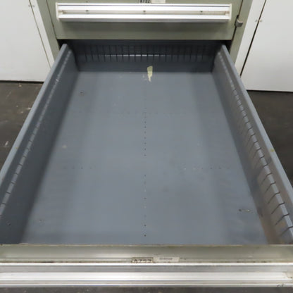 Stanley Vidmar 8 Drawer Small Parts Tools Storage Shop Cabinet 22.5" x 28" x 59"