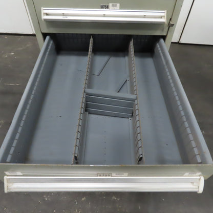 Stanley Vidmar 8 Drawer Small Parts Tools Storage Shop Cabinet 22.5" x 28" x 59"
