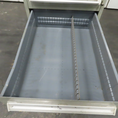 Stanley Vidmar 8 Drawer Small Parts Tools Storage Shop Cabinet 22.5" x 28" x 59"