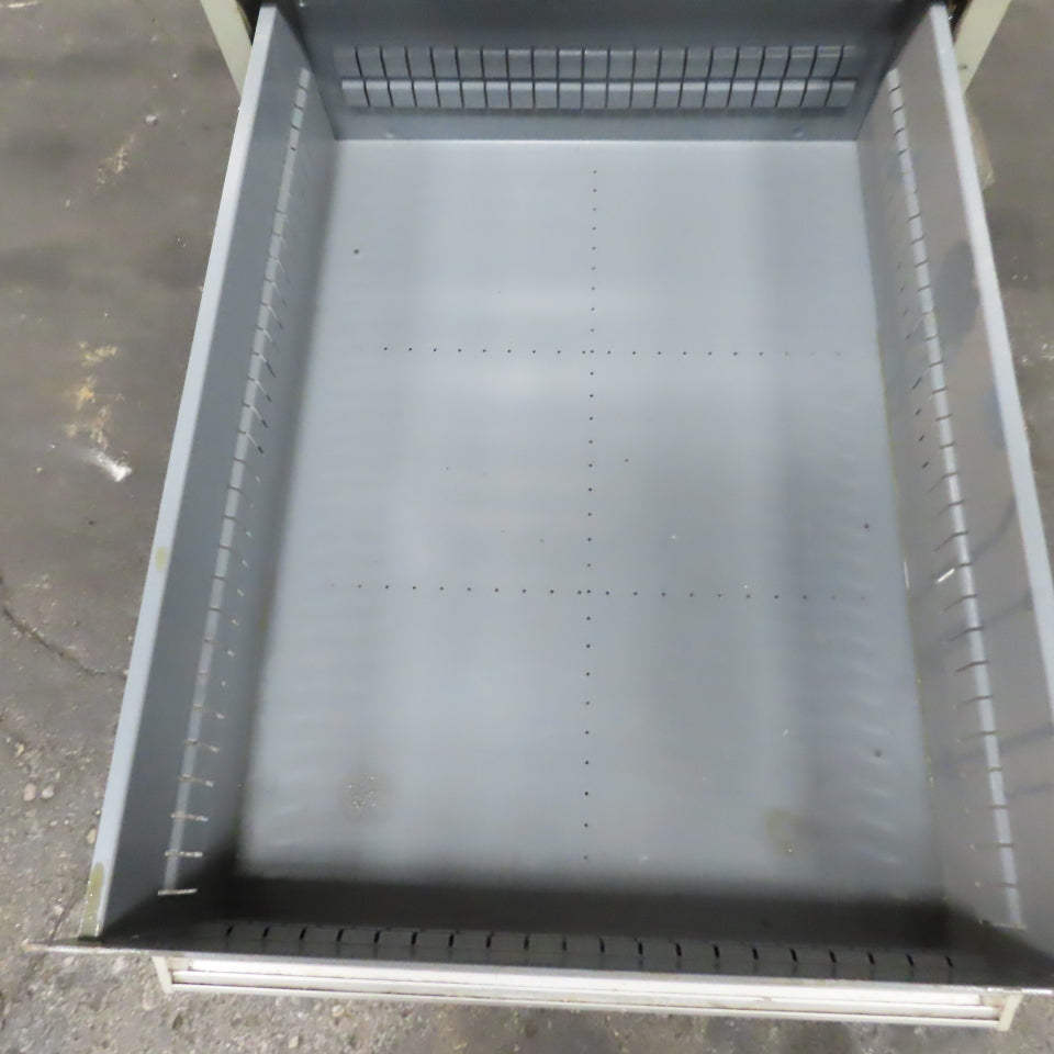 Stanley Vidmar 8 Drawer Small Parts Tools Storage Shop Cabinet 22.5" x 28" x 59"